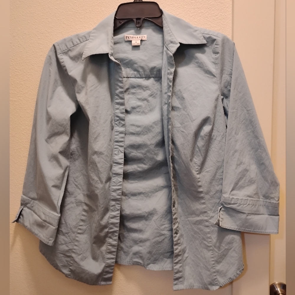 Pendleton Light Blue Button Down Shirt - image 2